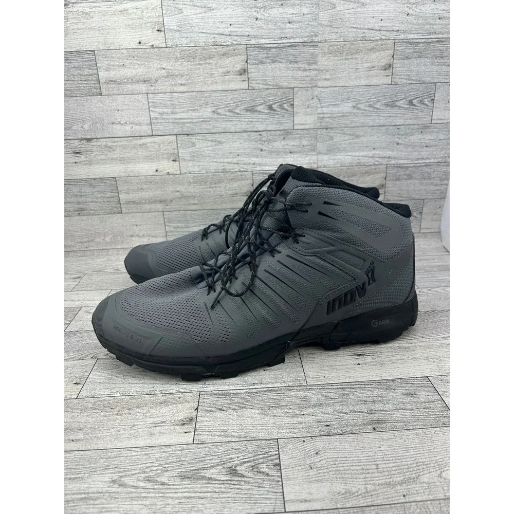 Inov8 Roclite G 345 Gray Hiking Boots Mens US 15 Lightweight Trail Running‎